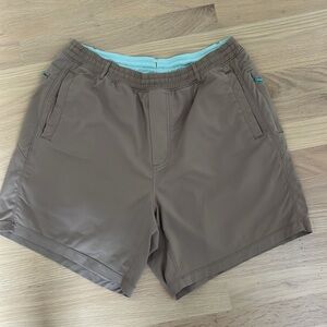 Birddogs Boom Shorts XL Tan Khaki Built-In Liner Athletic Golf Casual